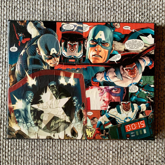 Captain America | Comic Collage | 8x10 | ORIGINAL - Dorrin Gingerich Art