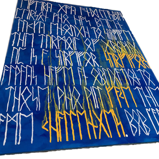 Norse Runes Message | 40x30 | ORIGINAL - Norse Runes Message | 40x30 | ORIGINAL - Dorrin Gingerich Art - Message 1 | 40x30 | Acrylic Paint on Canvas Dorrin Gingerich Art