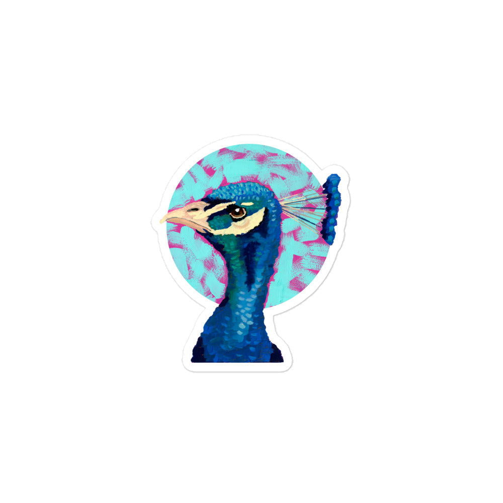 Peacock Sticker - Dorrin Gingerich Art
