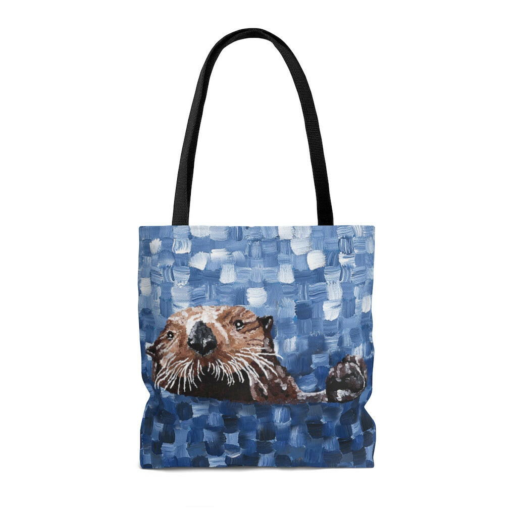 Sea Otter Tote Bag - Sea Otter Tote Bag - Dorrin Gingerich Art - Otter 1 Tote Bag Dorrin Gingerich Art