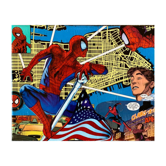 Spiderman | Comic Collage | 8x10 | ORIGINAL - Spiderman | Comic Collage | 8x10 | ORIGINAL - Dorrin Gingerich Art - Spiderman | Comic Collage | 8x10 | Mod Podge on Canvas Dorrin Gingerich Art