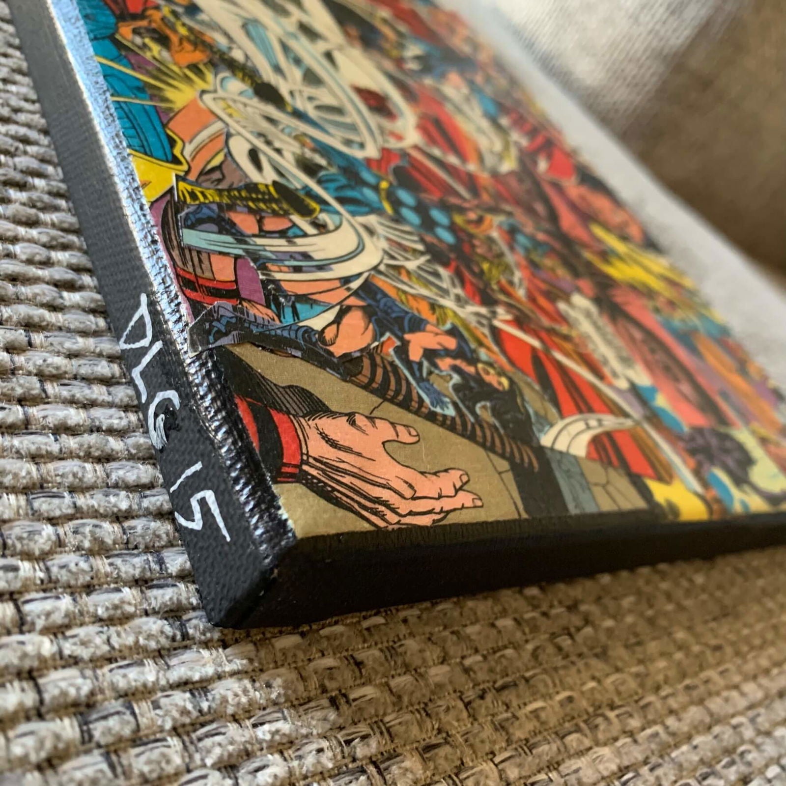 Thor | Comic Collage | 8x10 | ORIGINAL - Thor | Comic Collage | 8x10 | ORIGINAL - Dorrin Gingerich Art - Thor 1 | 8x10 | Mod Podge on Canvas Dorrin Gingerich Art