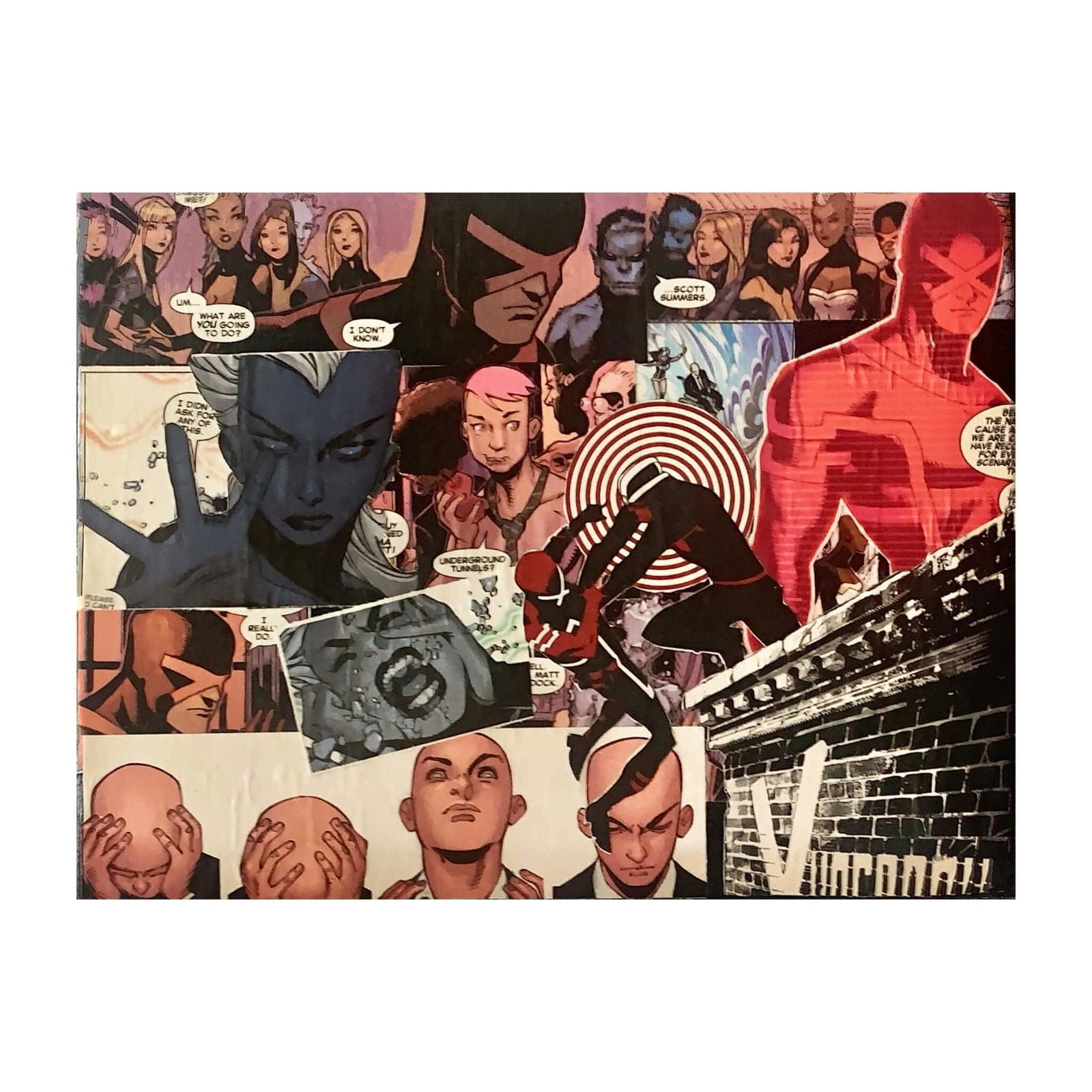 X-Man | Comic Collage | 8x10 | ORIGINAL - X-Man | Comic Collage | 8x10 | ORIGINAL - Dorrin Gingerich Art - XMqn Dorrin Gingerich Art