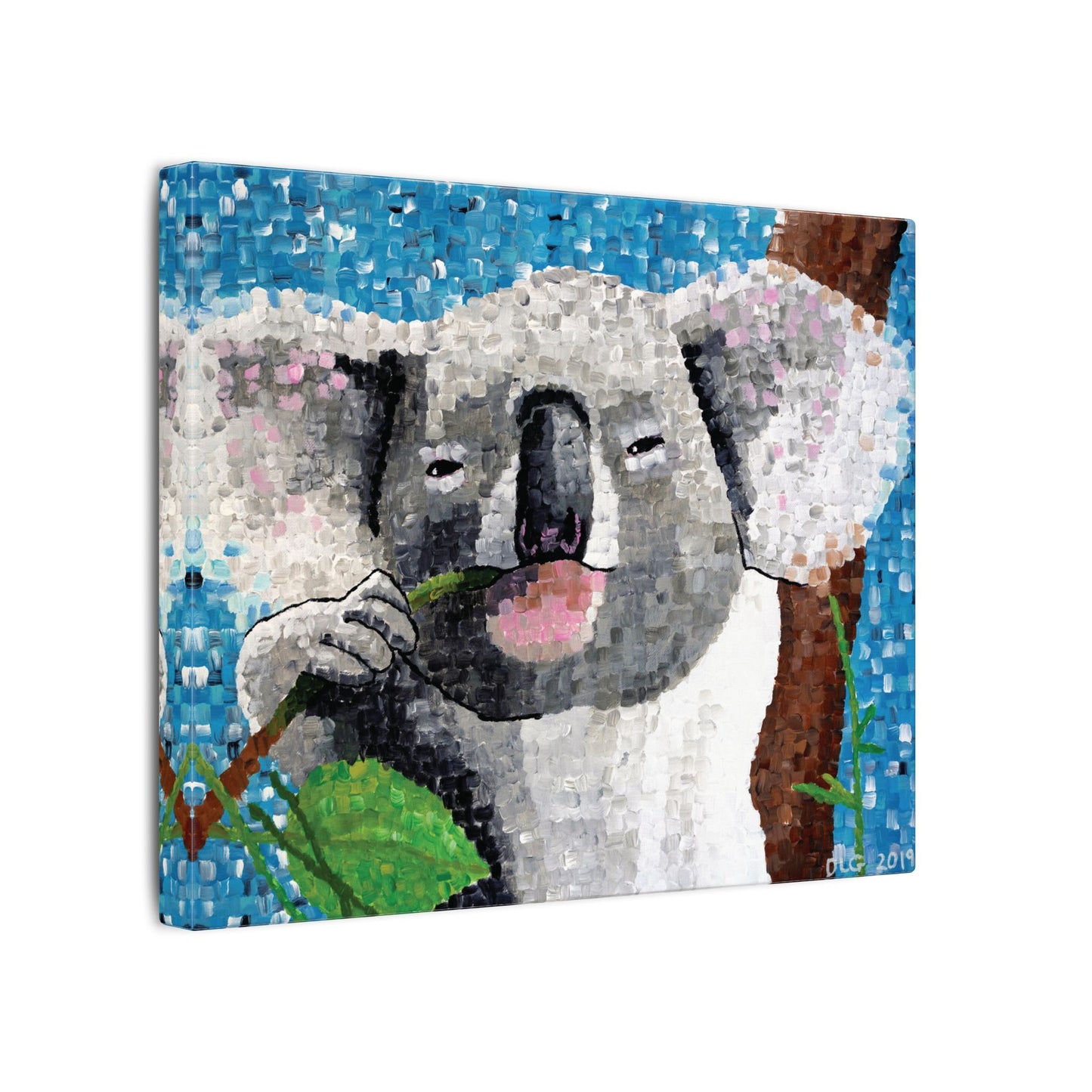 Framed koala art print on poster canvas with multiple size options – original prints art and drawings prints ideal for canvas art shop and wall to wall prints