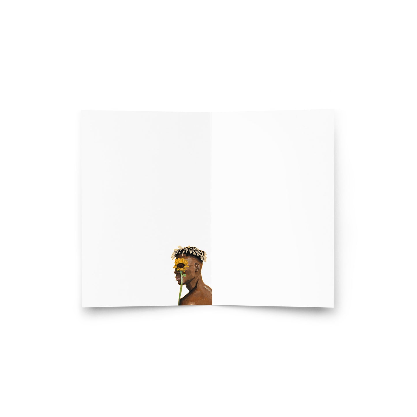 Person wearing a headband on a white background