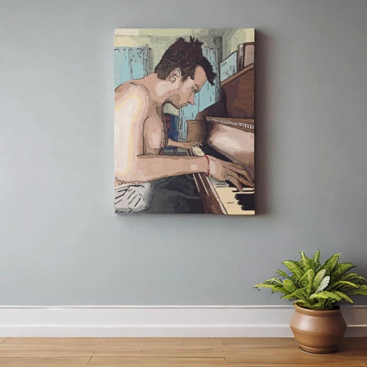 Ivory Keys displayed as framed canvas wall art — elegant quality artwork for music lovers.