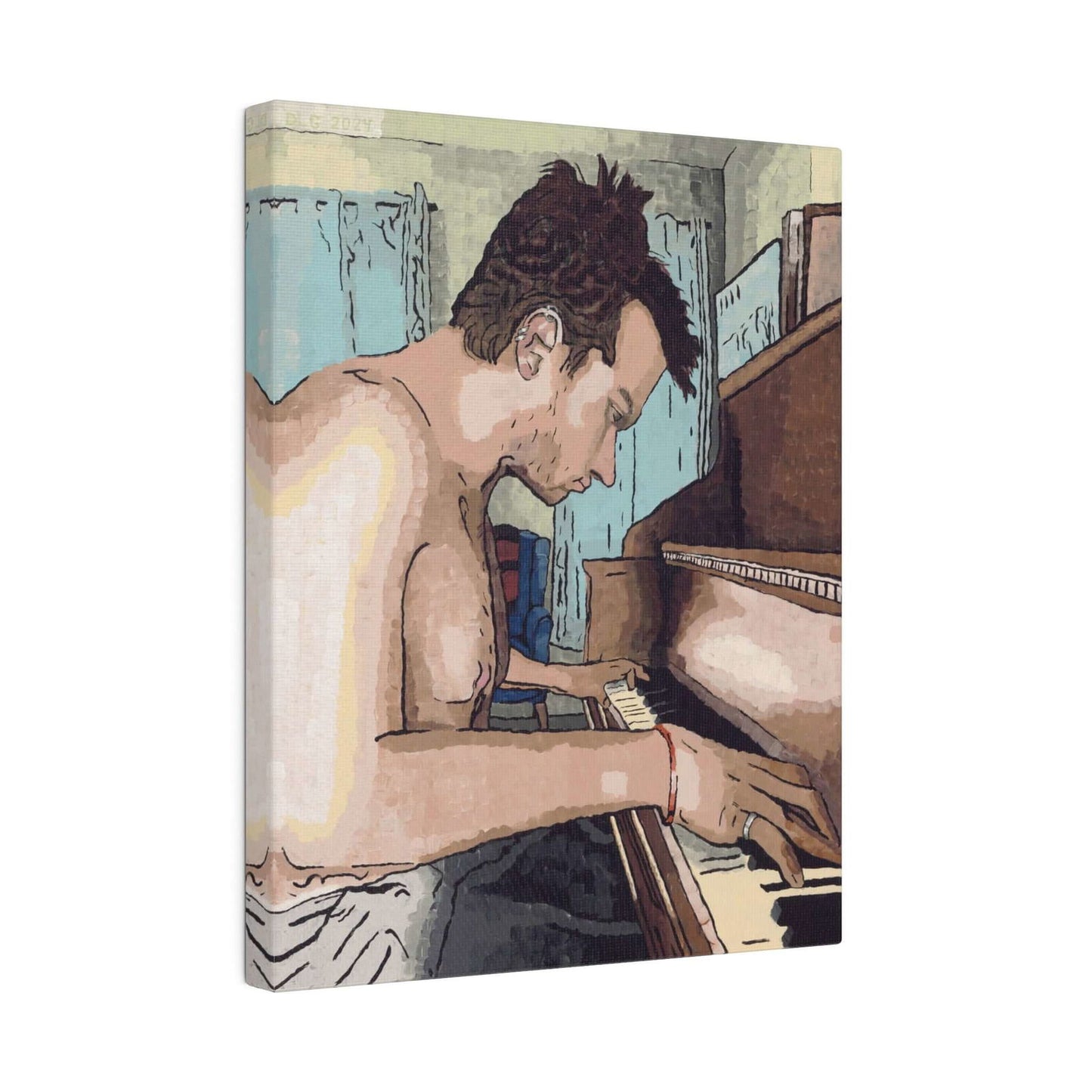 Ivory Keys canvas — part of modern prints framed collection for fine home display.