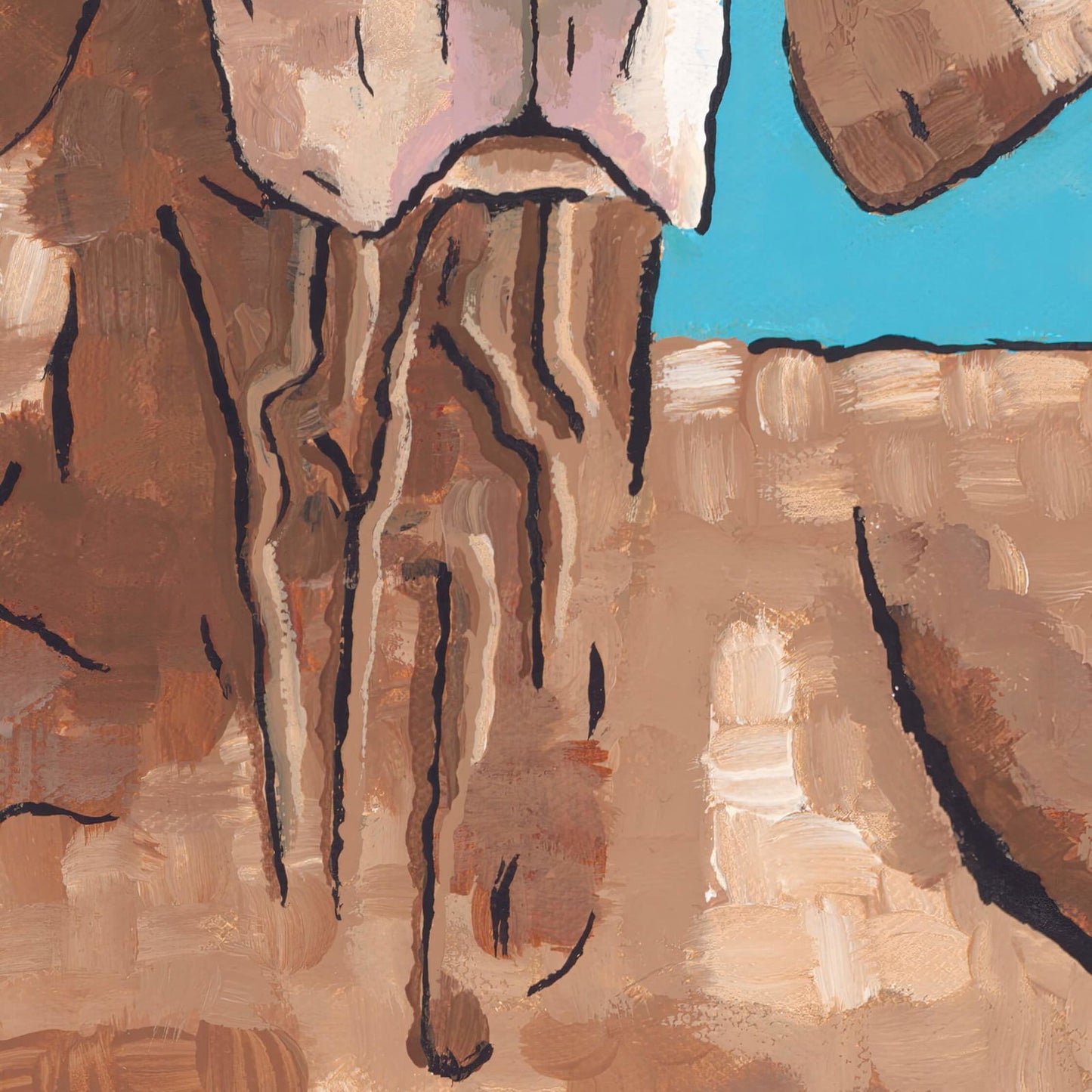 Close-up of Vizsla canvas artwork — showcasing the true art of a dog for affordable home art collectors