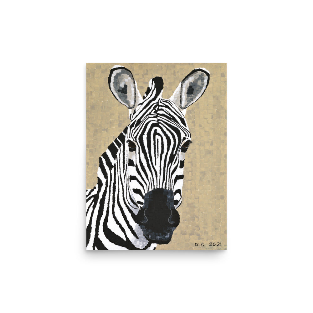 Zebra 1 showcased on a full-frame dark accent wall — this dramatic animal canvas art print brings visual contrast and sophistication to any interior.
