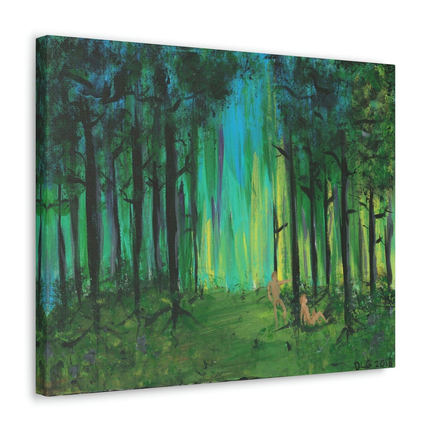 Two Men in Forest - Two Men in Forest - Dorrin Gingerich Art - Two Men in Forest Dorrin Gingerich Art