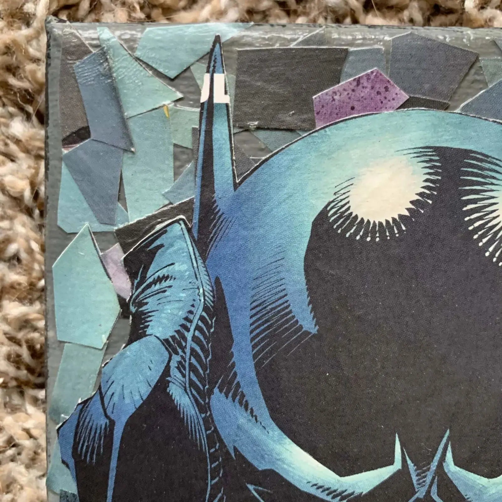 Batman Mask | Comic Collage | 5x7 | ORIGINAL - Batman Mask | Collage Collage | 5x7 | ORIGINAL - Dorrin Gingerich Art - Mini Batman Mask Collage Dorrin Gingerich Art