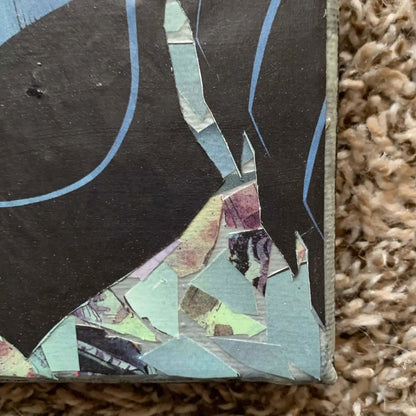 Batman Mask | Comic Collage | 5x7 | ORIGINAL - Batman Mask | Collage Collage | 5x7 | ORIGINAL - Dorrin Gingerich Art - Mini Batman Mask Collage Dorrin Gingerich Art