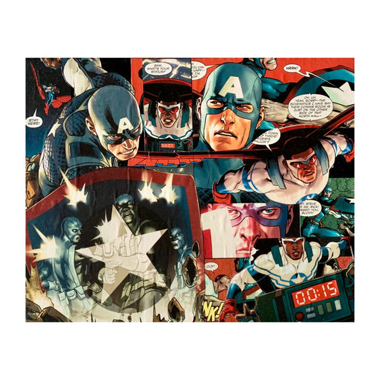 Captain America | Comic Collage | 8x10 | ORIGINAL - Captain America | Comic Collage | 8x10 | ORIGINAL - Dorrin Gingerich Art