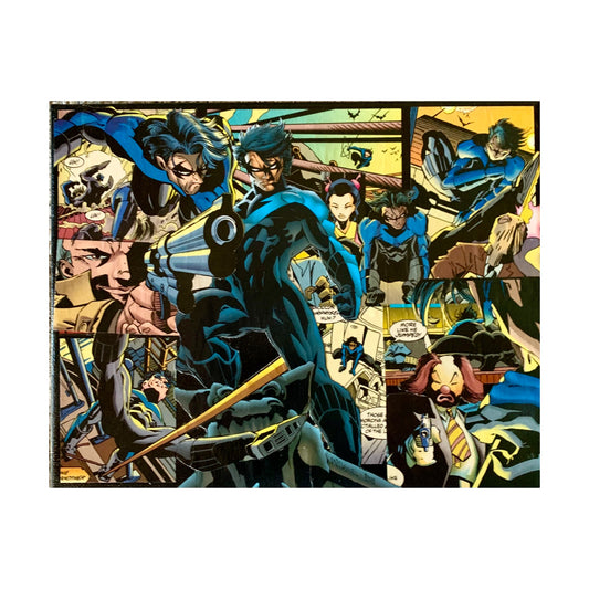 Nightwing | Comic Collage | 8x10 | Mod Podge on Canvas Dorrin Gingerich Art