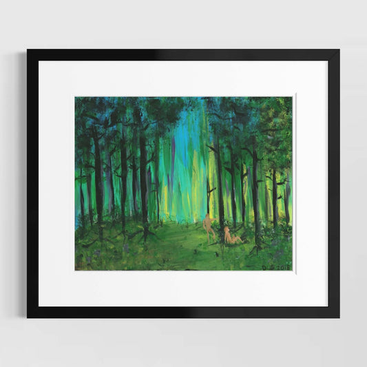 Two Men in Forest | Art Print