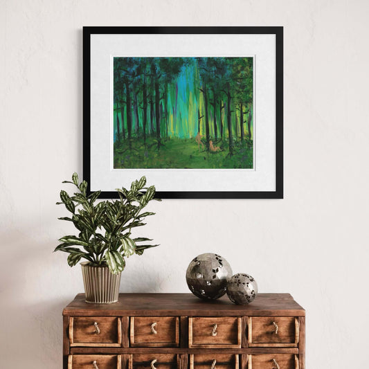 Two Men in Forest | Art Print