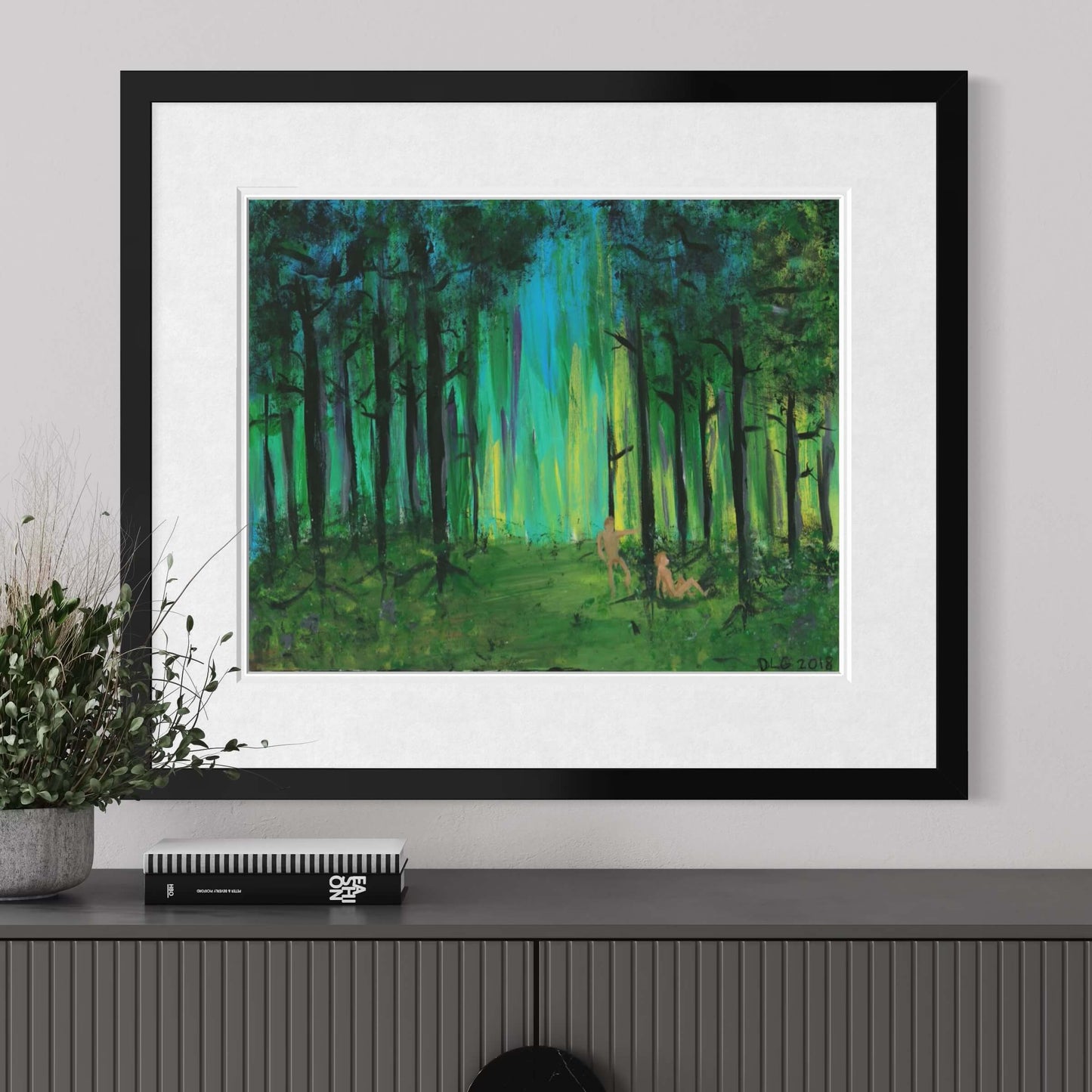 Two Men in Forest | Art Print