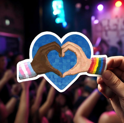 Loving Pride Heart Stickers: Colorful hearts in rainbow shades, spreading love and pride. Perfect for showing support and celebrating diversity.