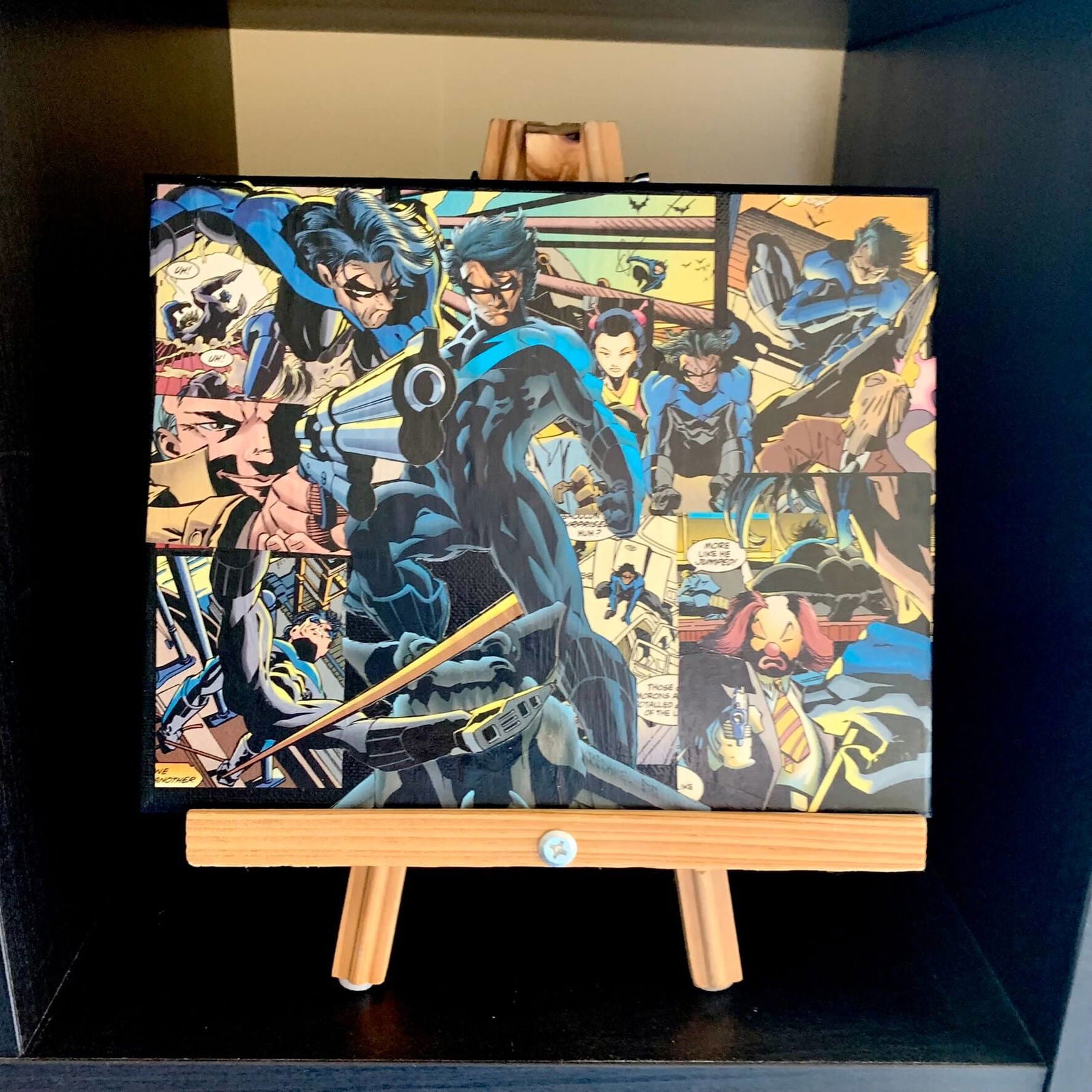Nightwing | Comic Collage | 8x10 | ORIGINAL - Nightwing | Comic Collage | 8x10 | ORIGINAL - Dorrin Gingerich Art - Nightwing 1 Collage | 8x10 | Mod Podge on Canvas Dorrin Gingerich Art