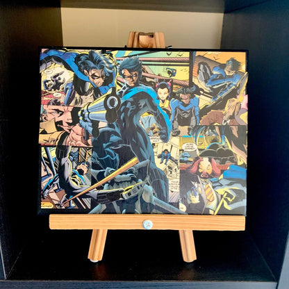 Nightwing | Comic Collage | 8x10 | ORIGINAL - Nightwing | Comic Collage | 8x10 | ORIGINAL - Dorrin Gingerich Art - Nightwing 1 Collage | 8x10 | Mod Podge on Canvas Dorrin Gingerich Art