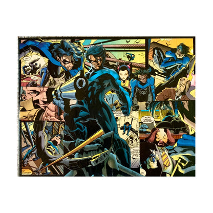 Nightwing | Comic Collage | 8x10 | ORIGINAL - Nightwing | Comic Collage | 8x10 | ORIGINAL - Dorrin Gingerich Art - Nightwing | Comic Collage | 8x10 | Mod Podge on Canvas Dorrin Gingerich Art