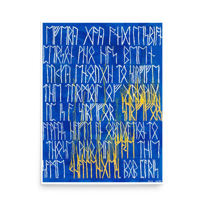 Norse Runes Message Art Print - Dorrin Gingerich Art