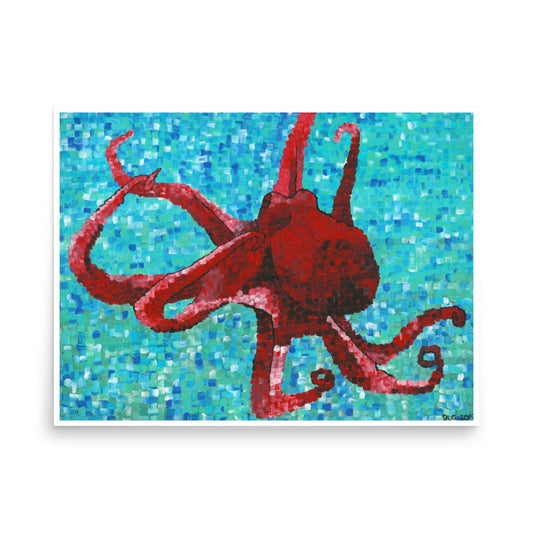Octopus Matte Print - Octopus Matte Print - Dorrin Gingerich Art - Octopus 1 Matte Print Dorrin Gingerich Art