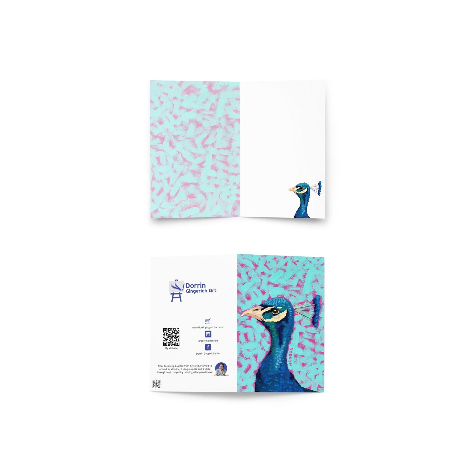 Peacock Greeting Cards - Dorrin Gingerich Art