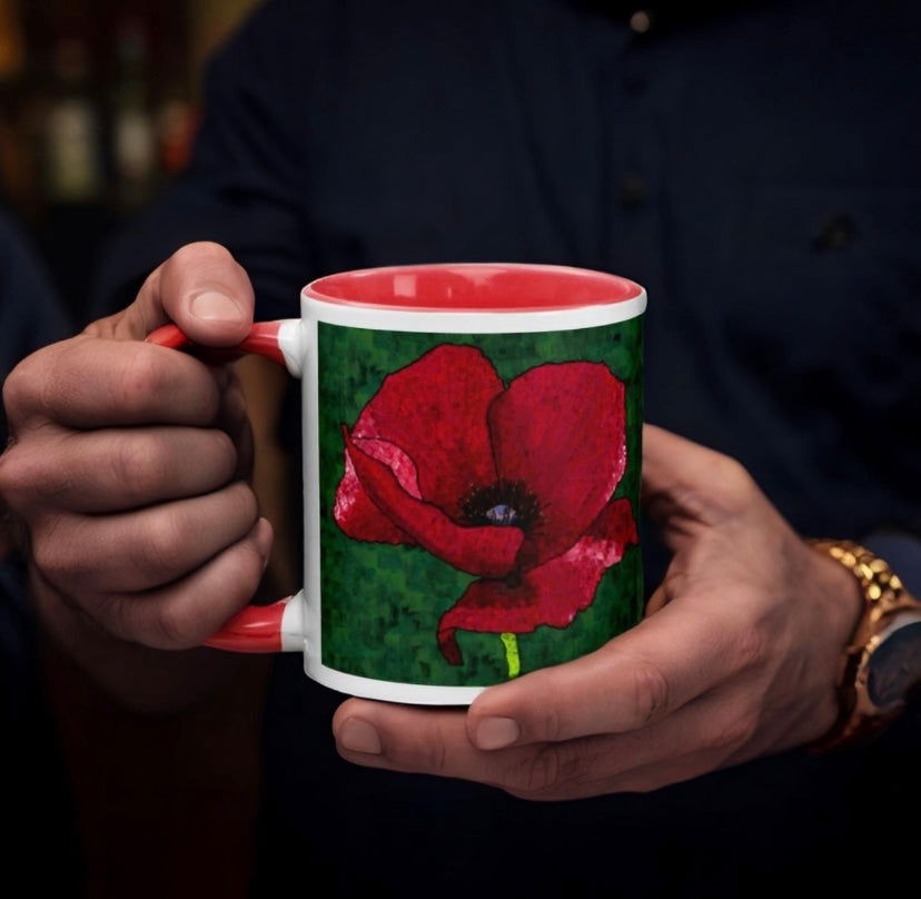 Poppy Flower 1 Mug - Poppy Flower 1 Mug - Dorrin Gingerich Art - Poppy 1 Mug Dorrin Gingerich Art