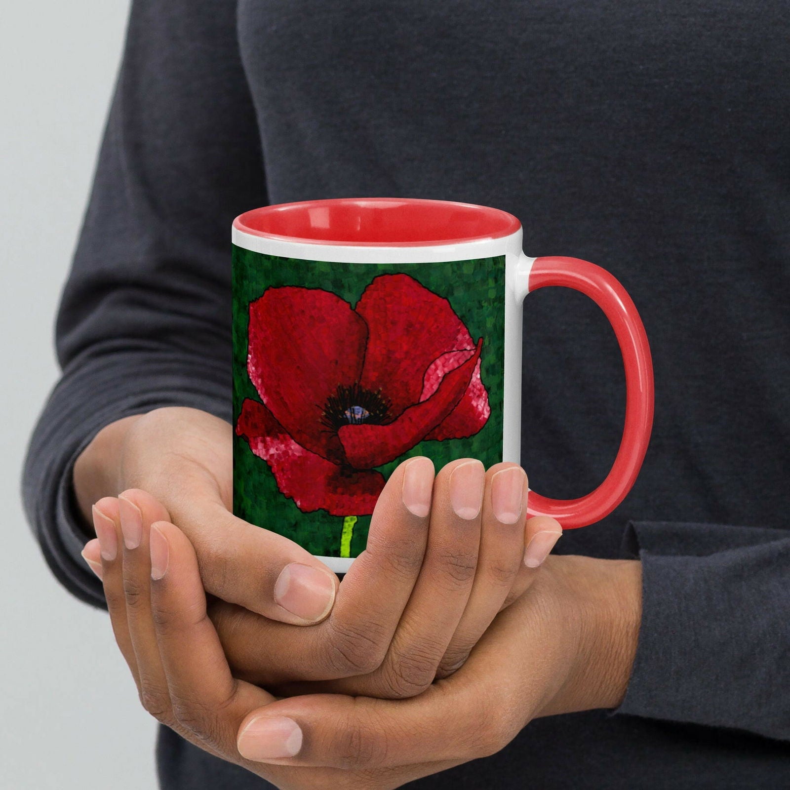 Poppy Flower 1 Mug - Poppy Flower 1 Mug - Dorrin Gingerich Art - Poppy 1 Mug Dorrin Gingerich Art
