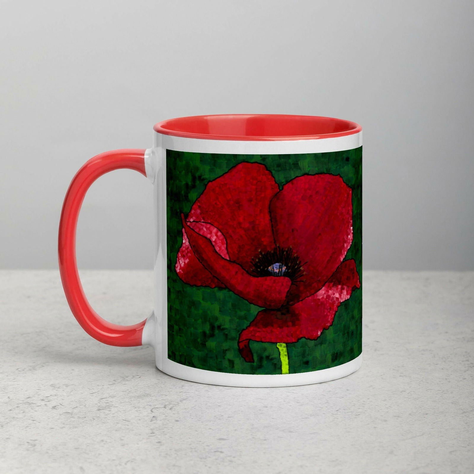 Poppy Flower 1 Mug - Poppy Flower 1 Mug - Dorrin Gingerich Art - Poppy 1 Mug Dorrin Gingerich Art