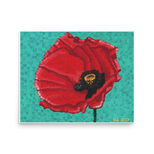 Poppy Flower 2 Art Print - Poppy Flower 2 Art Print - Dorrin Gingerich Art - Poppy Flower Print – Modern Floral Wall Art for Bold Home Décor Dorrin Gingerich Art