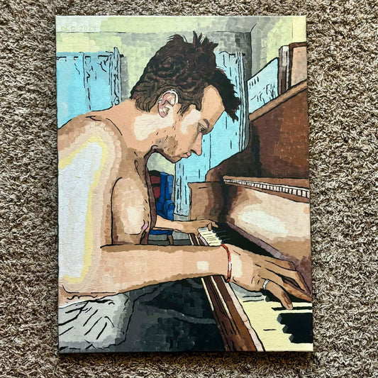SOLD | Ivory Keys | 18x24 | ORIGINAL - SOLD | Ivory Keys | 18x24 | ORIGINAL - Dorrin Gingerich Art - Ivory Keys 18x24 Acrylic Paint on Canvas