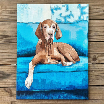 SOLD | Vizsla Dog | 18x24 | ORIGINAL - SOLD | Vizsla Dog | 18x24 | ORIGINAL - Dorrin Gingerich Art - SOLD | Vizsla Dog | 18x24 | Acrylic Paint on Canvas Dorrin Gingerich Art