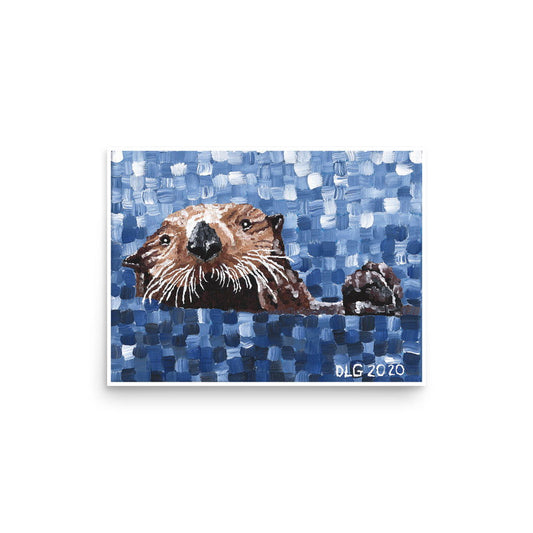 Sea Otter - Art Print - Sea Otter - Art Print - Dorrin Gingerich Art - Otter 1 Matte Print Dorrin Gingerich Art