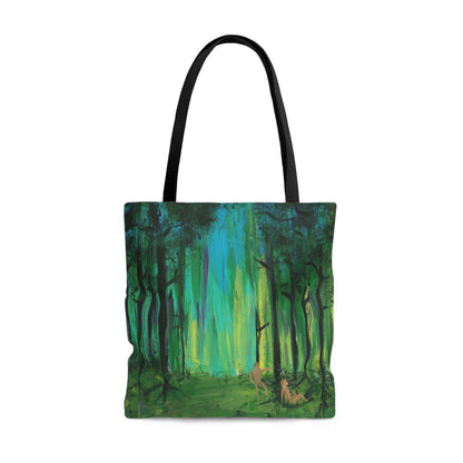 Two Men in Forest Tote Bag - Two Men in Forest Tote Bag - Dorrin Gingerich Art - Two Men in Forest Tote Bag Dorrin Gingerich Art