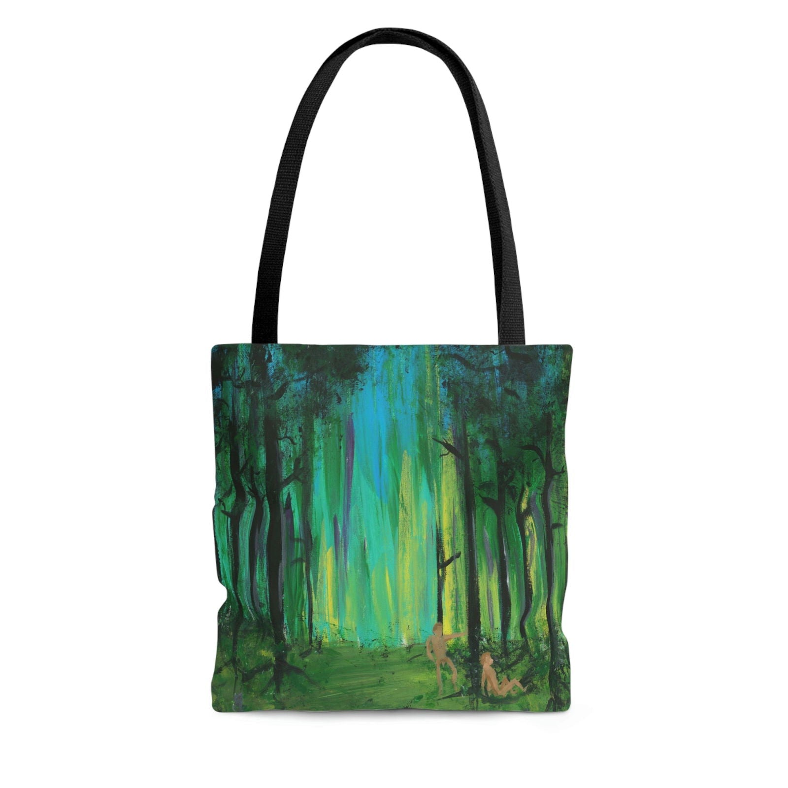 Two Men in Forest Tote Bag - Two Men in Forest Tote Bag - Dorrin Gingerich Art - Two Men in Forest Tote Bag Dorrin Gingerich Art