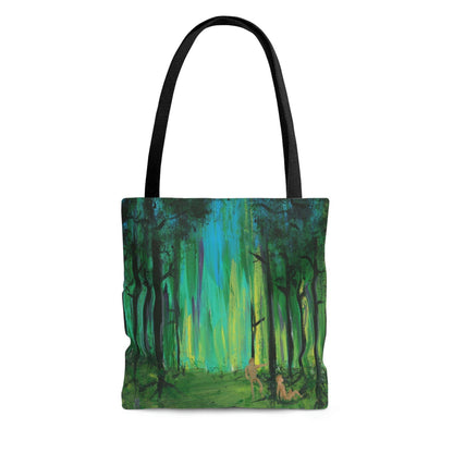 Two Men in Forest Tote Bag - Two Men in Forest Tote Bag - Dorrin Gingerich Art - Two Men in Forest Tote Bag Dorrin Gingerich Art