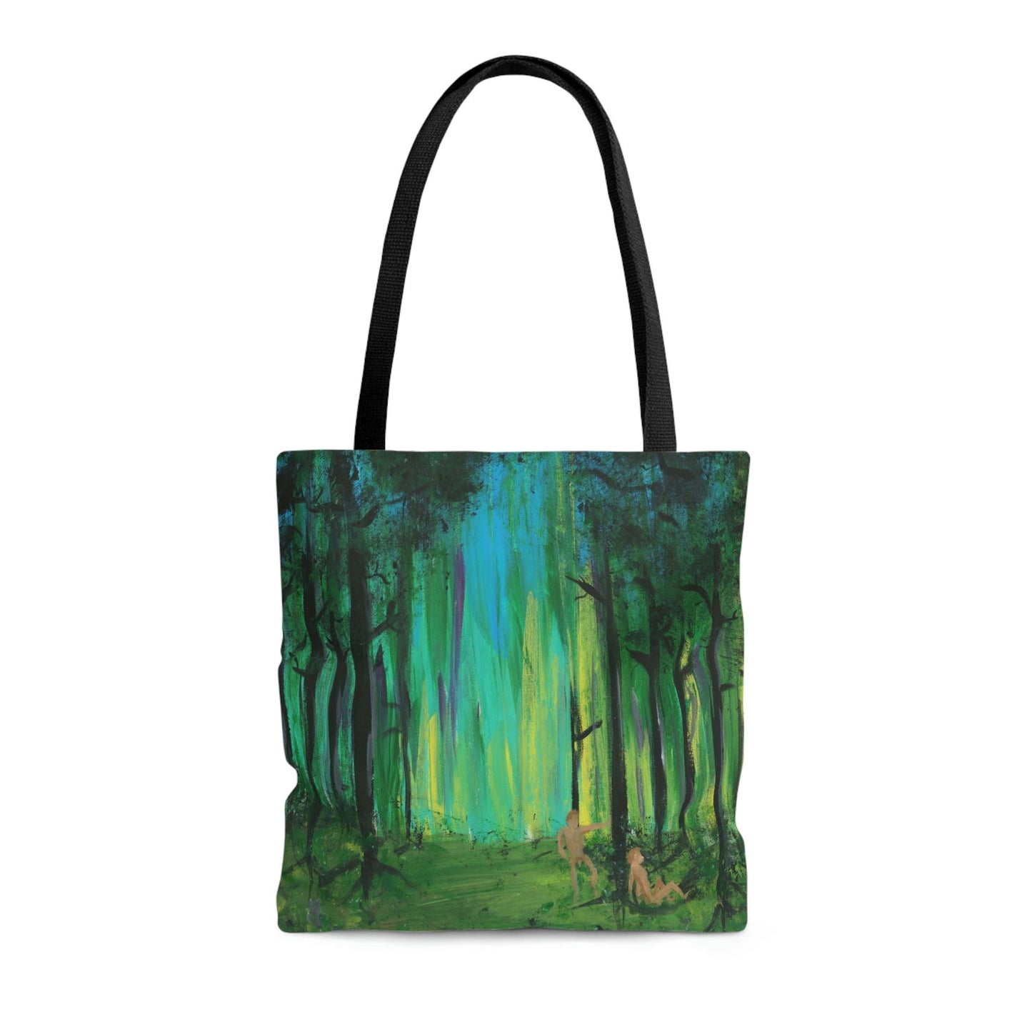 Two Men in Forest Tote Bag - Two Men in Forest Tote Bag - Dorrin Gingerich Art - Two Men in Forest Tote Bag Dorrin Gingerich Art