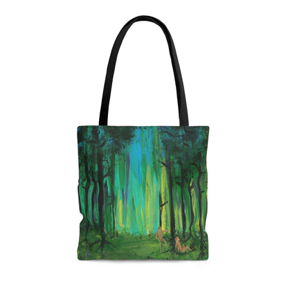 Two Men in Forest Tote Bag - Two Men in Forest Tote Bag - Dorrin Gingerich Art - Two Men in Forest Tote Bag Dorrin Gingerich Art