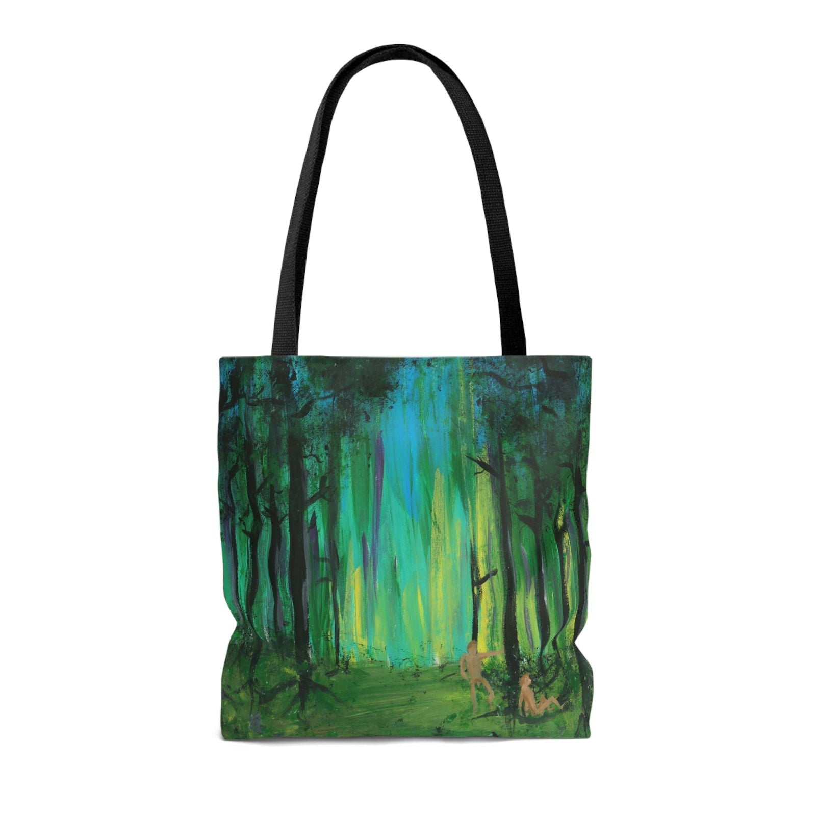 Two Men in Forest Tote Bag - Two Men in Forest Tote Bag - Dorrin Gingerich Art - Two Men in Forest Tote Bag Dorrin Gingerich Art