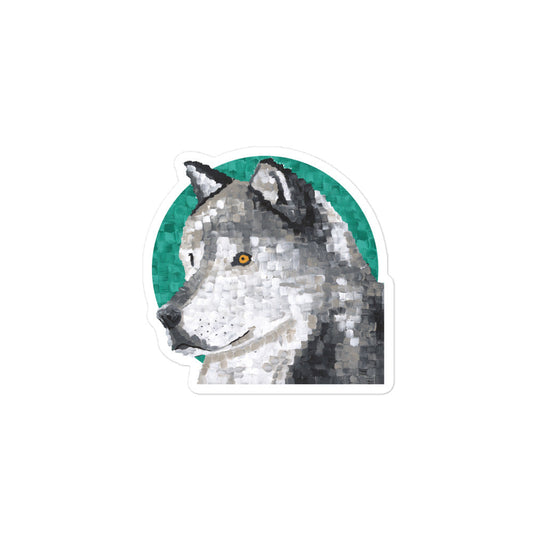 Wolf Sticker - Dorrin Gingerich Art