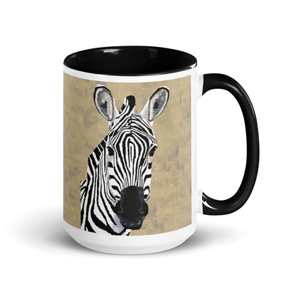 Side view of Zebra 1 mug on clean white background — showcases elegant zebra canvas prints styling for lovers of wildlife art.
