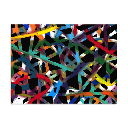Cross Roads full-scale abstract print, oversized 30x40 statement piece