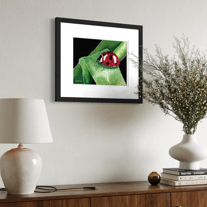 Ladybug on Grass Dorrin Gingerich Art