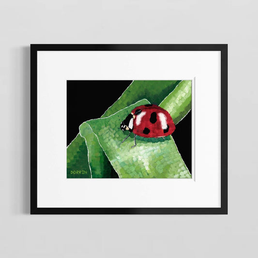 Ladybug on Grass Dorrin Gingerich Art