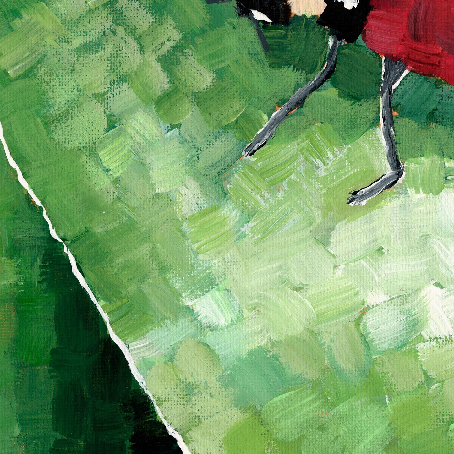 Ladybug on Grass Dorrin Gingerich Art