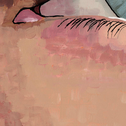 Brushstroke texture detail from The Faith I Once Knew, figurative faith art by Dorrin Gingerich