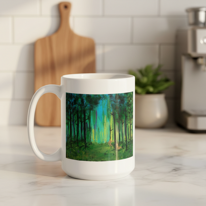 Two Men in Forest | Mug Dorrin Gingerich Art