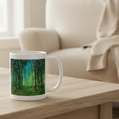 Two Men in Forest | Mug Dorrin Gingerich Art